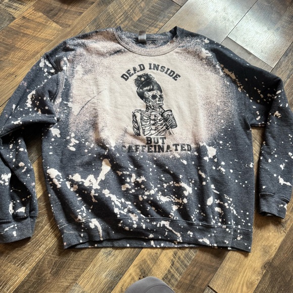 None Tops - Graphic Black and White Sweatshirt